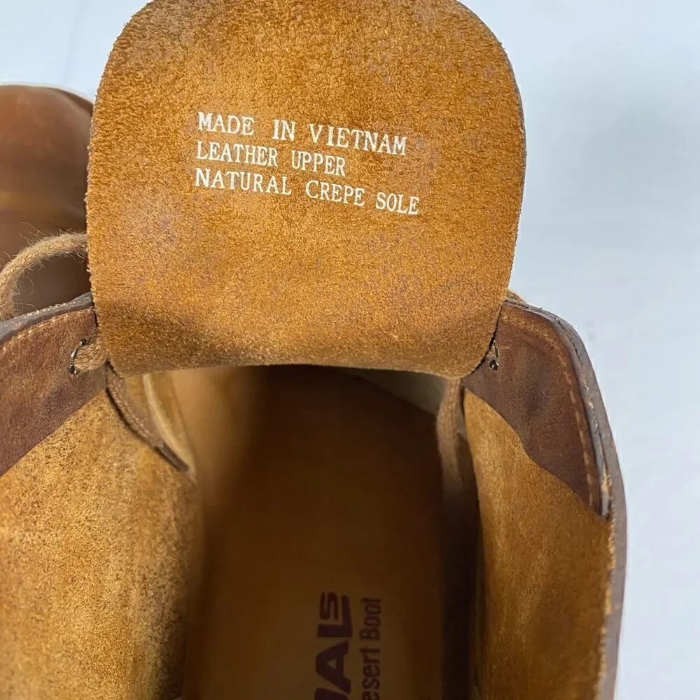 EUC CLARKS Men’s Original Dessert Boot Chukka Brown Leather Crepe Soles - Size 9